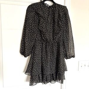 Zara Mock Neck Confetti Dress
